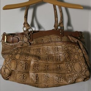 Charlie Lapson Croc Emboss Leather Tote
